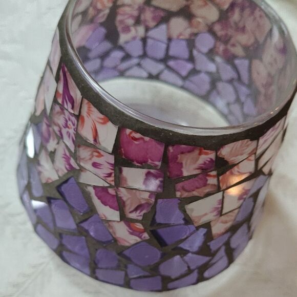 Purple Glass Candle Shade. Y1 - Picture 6 of 9